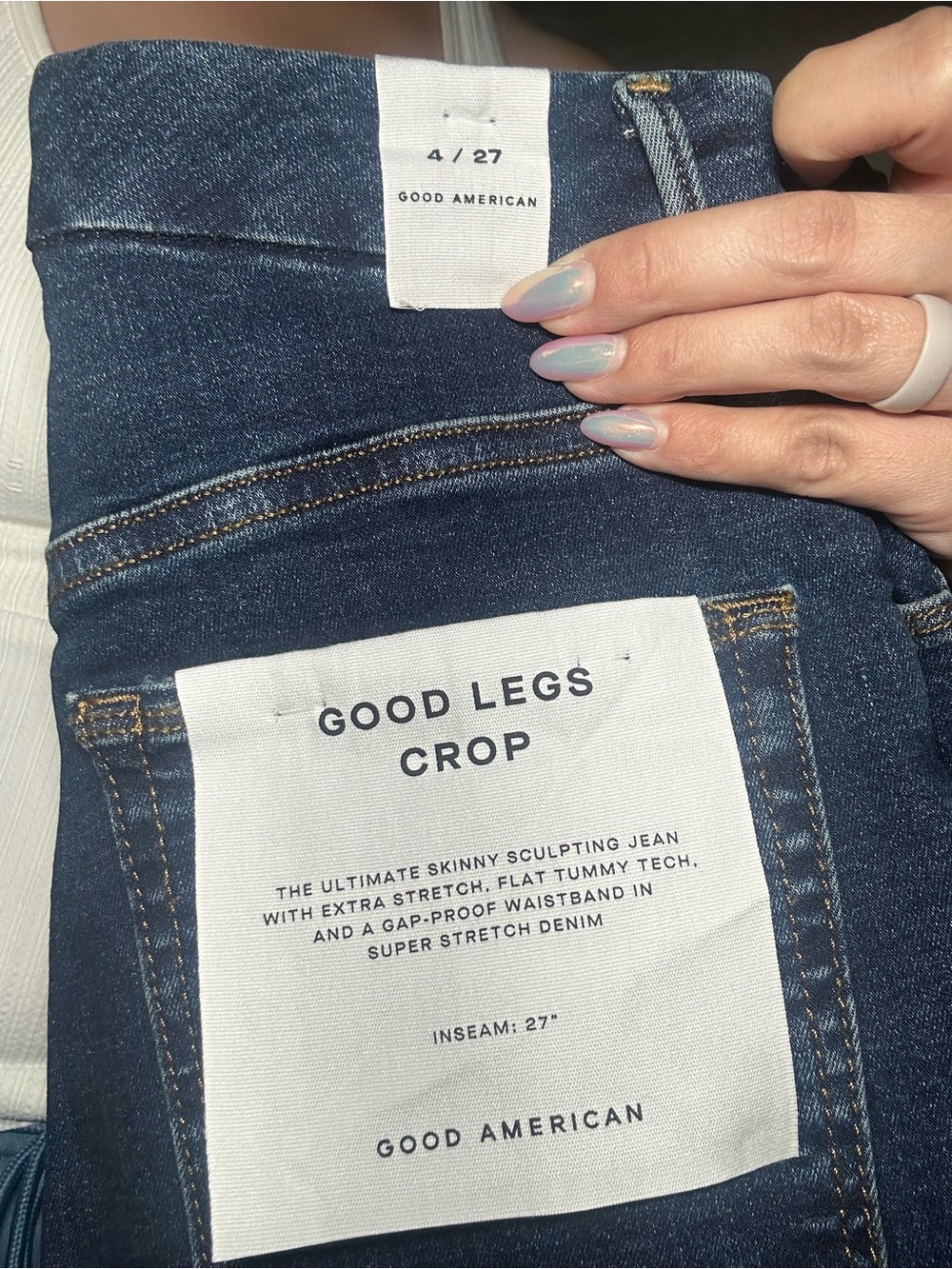 Good American Good Legs Crop Skinny Jeans Retails $128